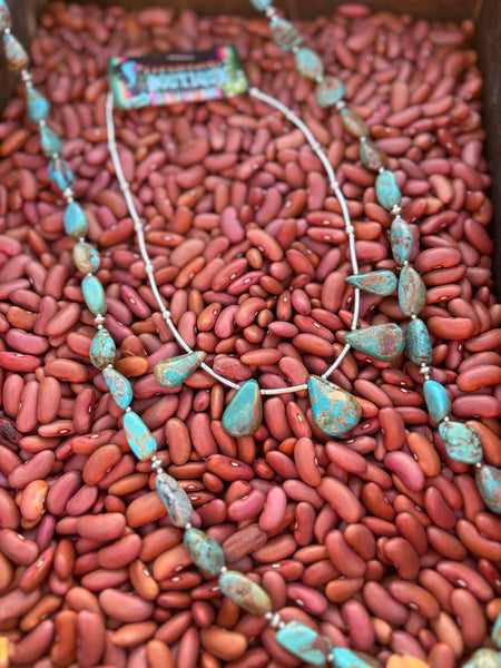 5 Stone Teardrop Necklace