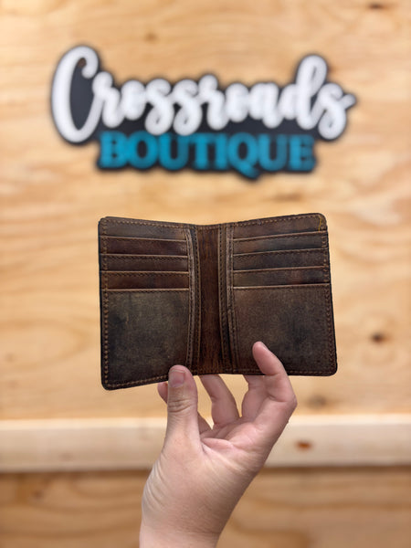 Bi-Fold Basket Weave CC Wallet