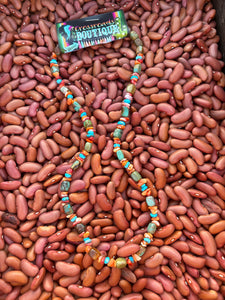 Spiney Turquoise Barel Nugget Necklace