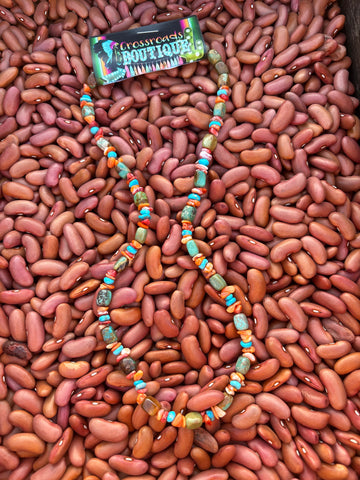 Spiney Turquoise Barel Nugget Necklace