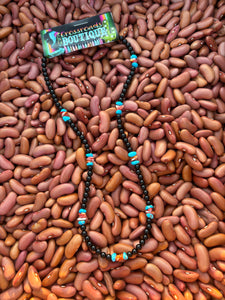 Onyx, Turquoise & Spiny Necklace