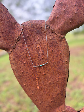 Navajo Dainty Necklace with Turquoise Pearl