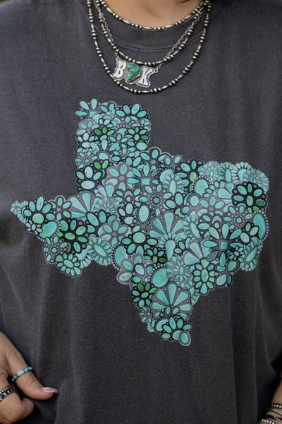 Turquoise Conch Texas Tee