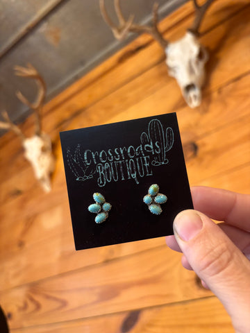 Mini 4 Stone Cluster Earring