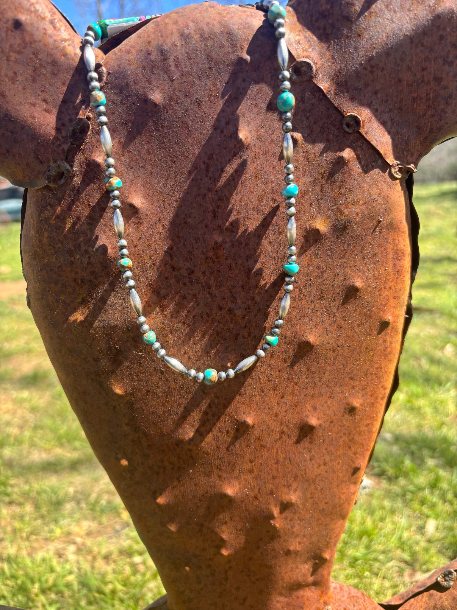 Torpedo and Turquoise Necklace