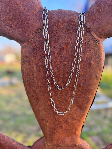 Diamond Sterling Silver Chain Necklace