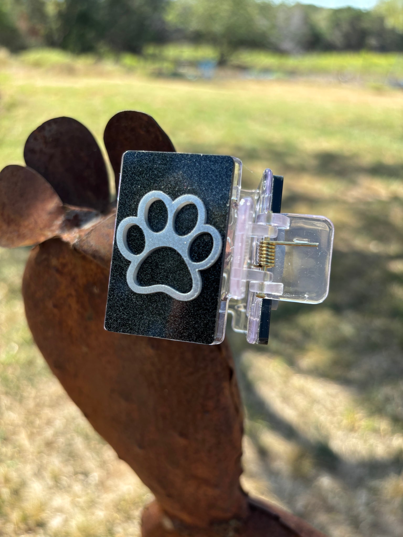 Pawprint Small Acrylic Claw Clip