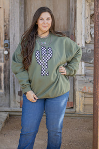 Grunge Distressed Cactus Sweatshirt