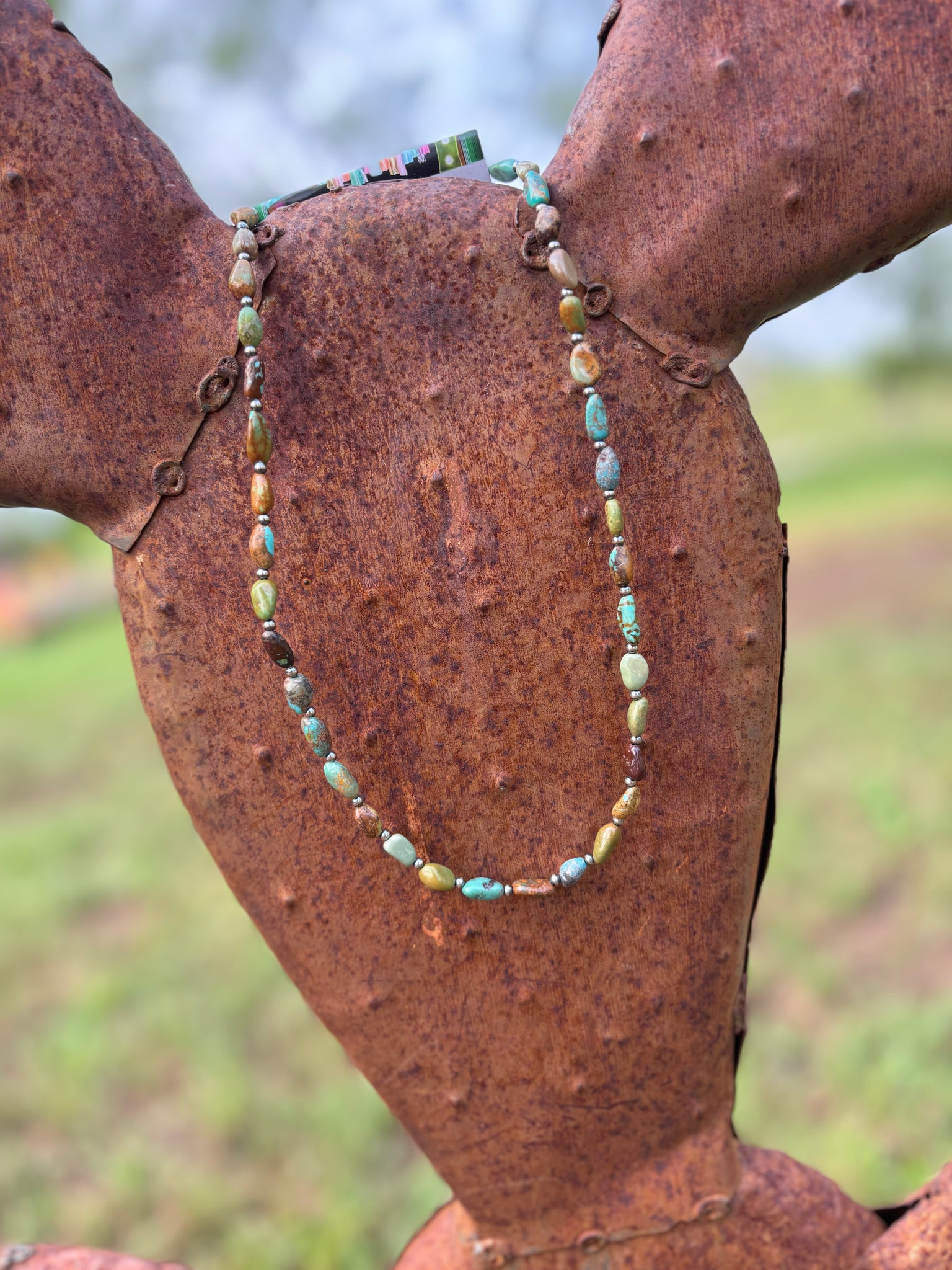 Turquoise Stone with Navajo Pearl