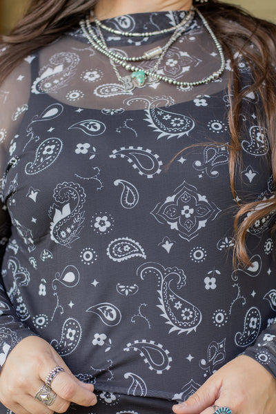 Black WOMENS Bandana Babe Mesh