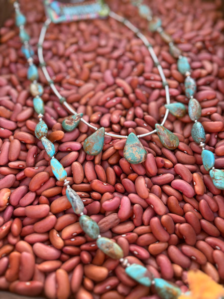 5 Stone Teardrop Necklace