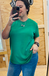 Cloud Basic Free Tee-Kelly Green