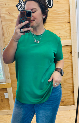 Cloud Basic Free Tee-Kelly Green