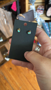 Kingman Turquoise Offset Triangle Navajo Studs