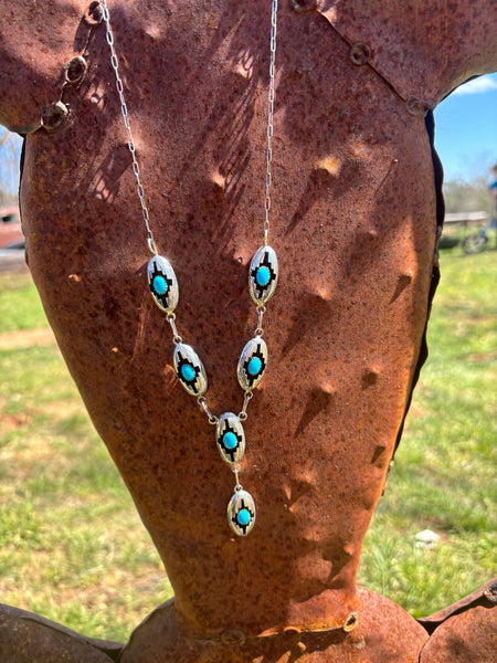 Shadow Box Turquiose Felix Yazzie Necklace