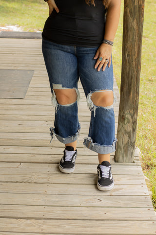 High Rise Straight Crop Jean