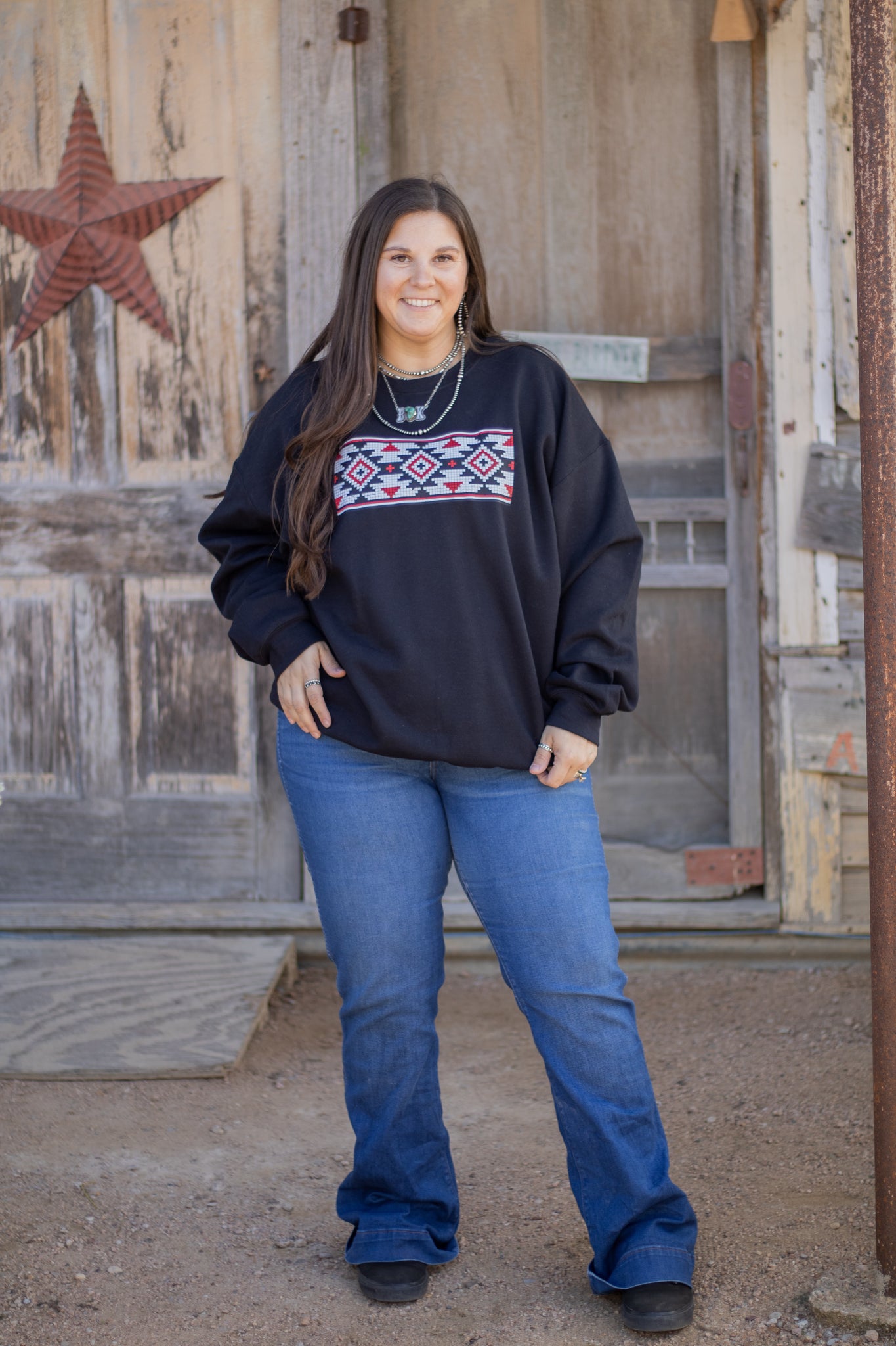 Loom Pattern Sweatshirt