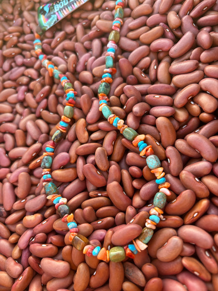 Spiney Turquoise Barel Nugget Necklace