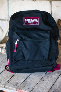Black & Burgundy Backpack