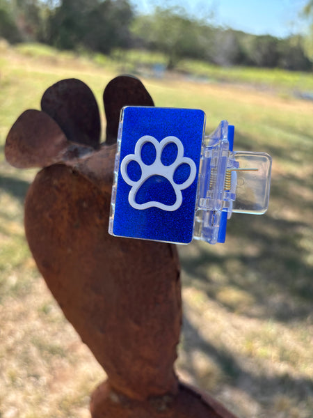 Pawprint Small Acrylic Claw Clip