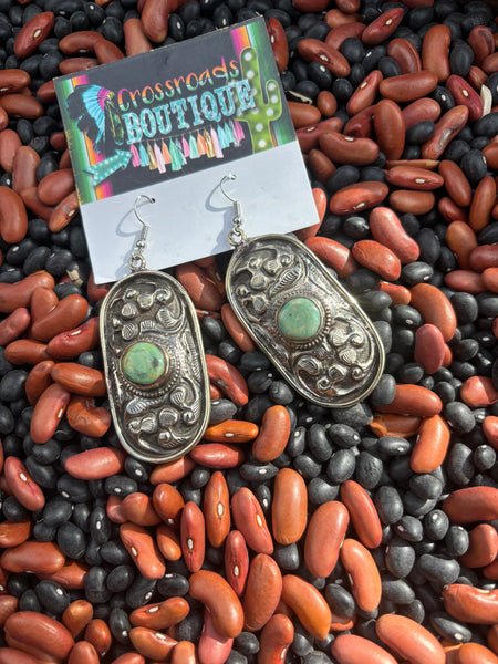 Tibet Oval Earrings