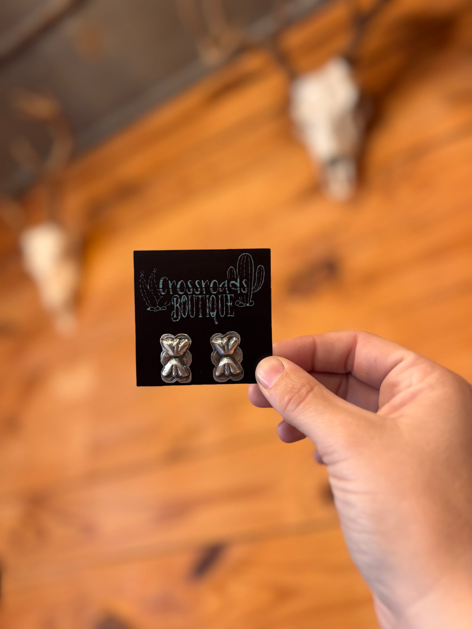 Sterling Silver Butterfly Conch Stud