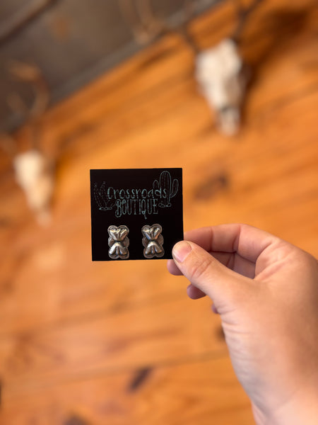 Sterling Silver Butterfly Conch Stud