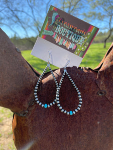 Navajo Hoop with Single Turquoise