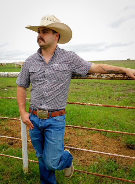 The Colton in Red-SS Snap Shirt