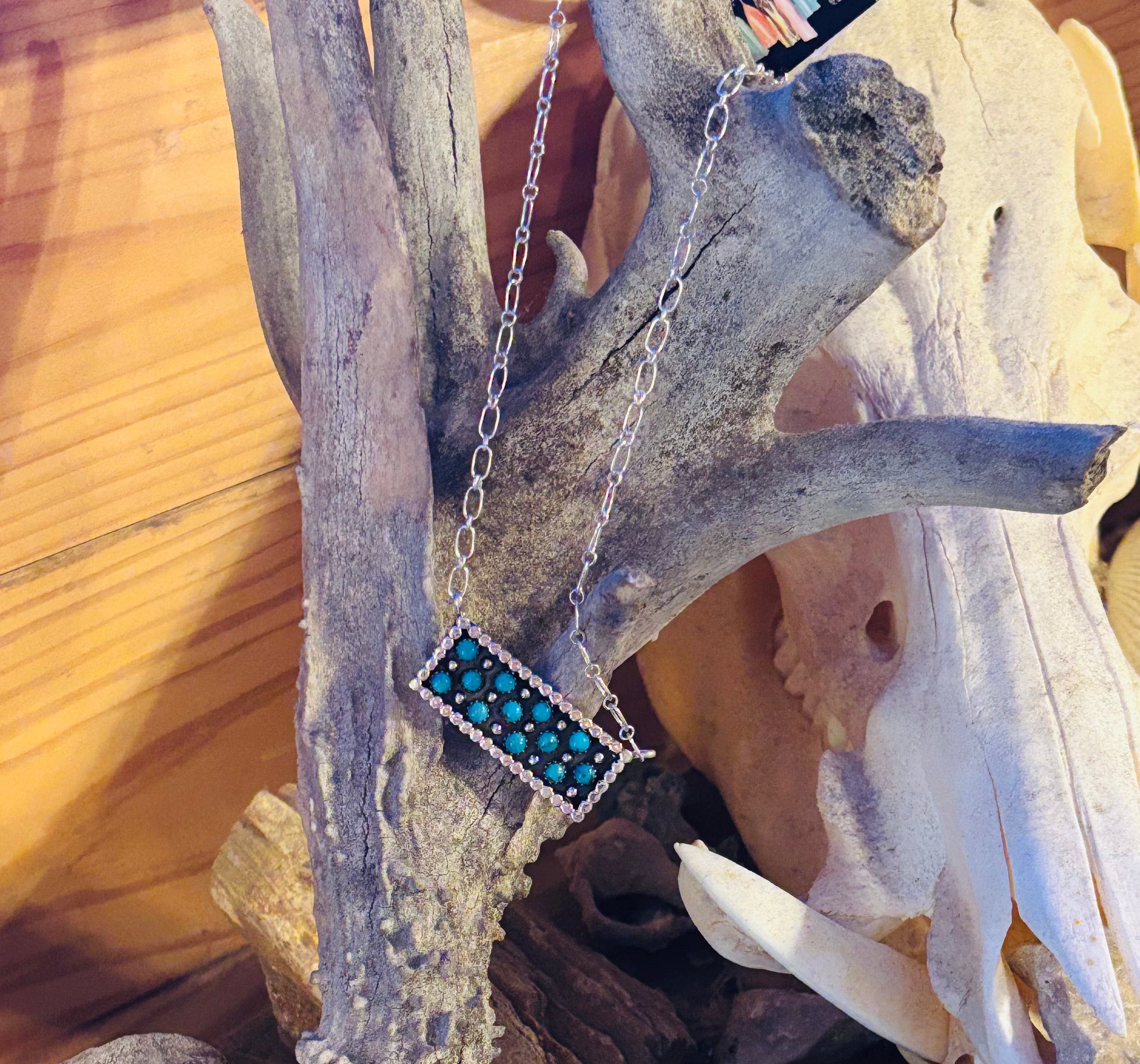 Kenny Lonjose 12 Stone Bar Necklace