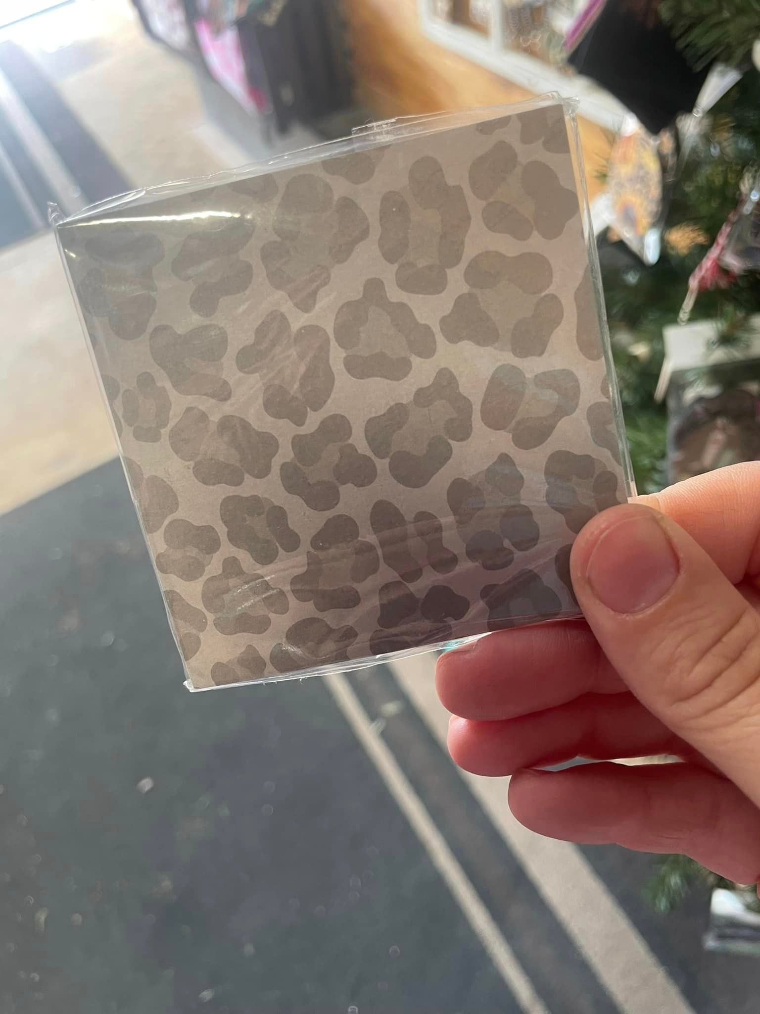 Grey Leopard Sticky Notes