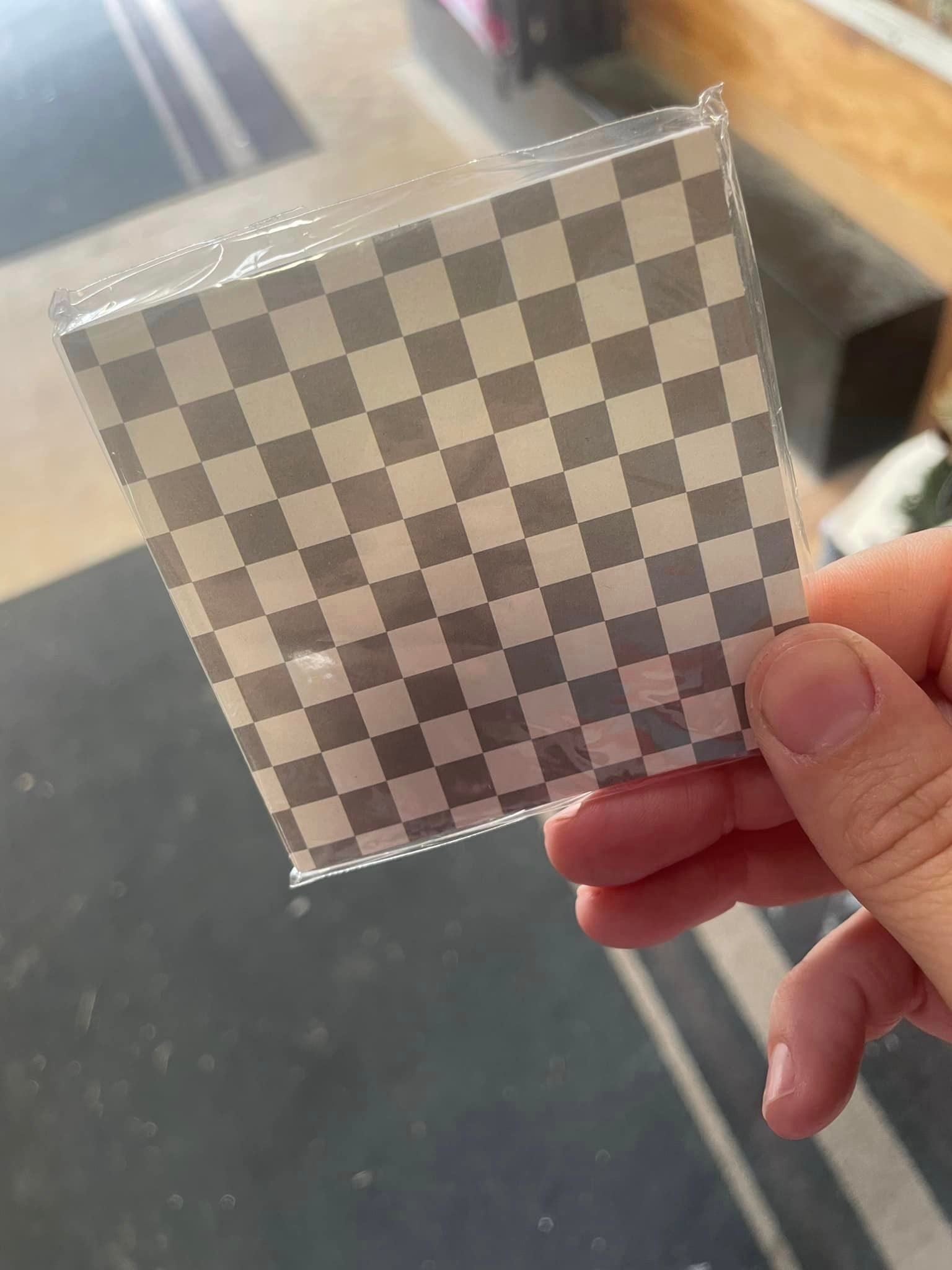 Checkered Sticky Notes