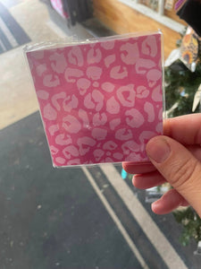 Pink Leopard Sticky Notes