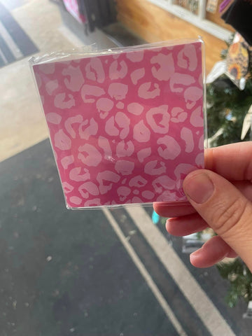 Pink Leopard Sticky Notes