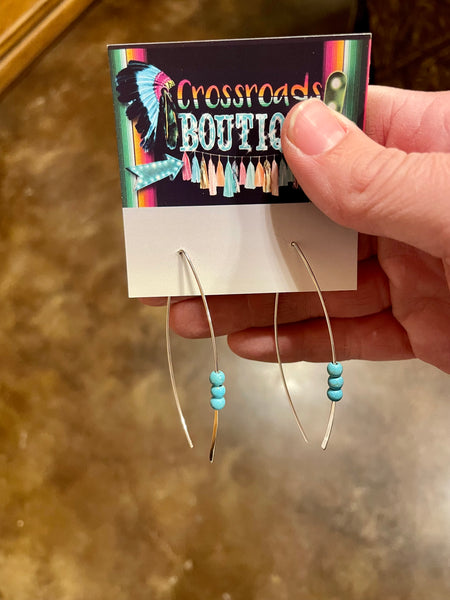 Turquoise Horseshoe Earring